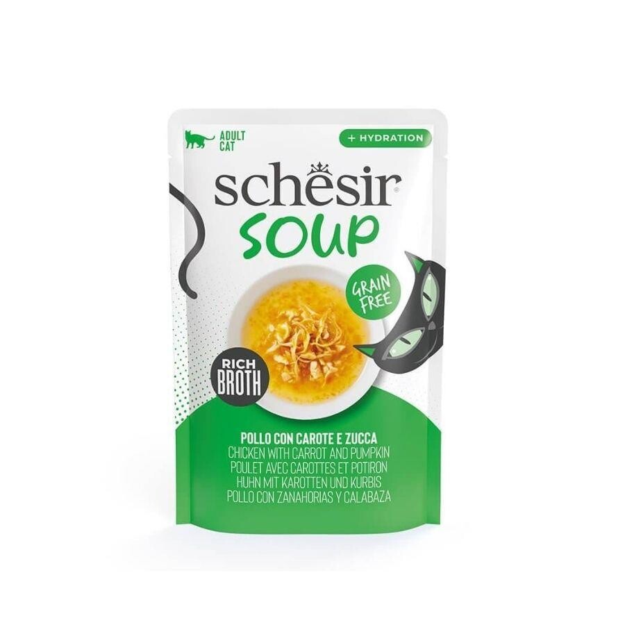 Schesir Soup Pouch Tavuk Ve Bal Kabağı Yetişkin Kedi Çorbası 40 GR | SRC: Barcode: 8005852125408